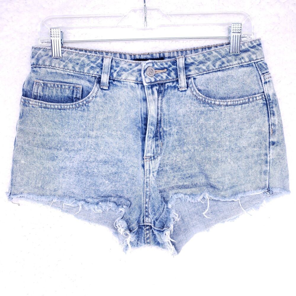 FOREVER 21 Cheeky Jean Shorts Womens Size L High Rise Denim Pants